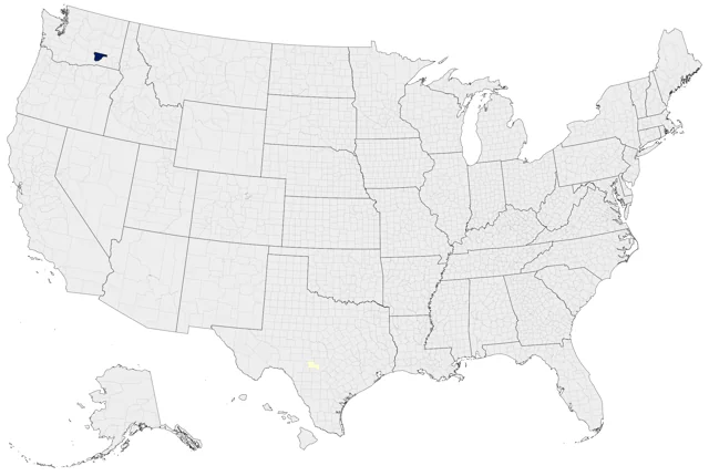 Red-rumped Parrot county map