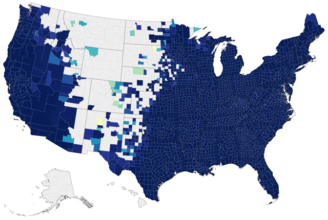 Red-shouldered Hawk county map