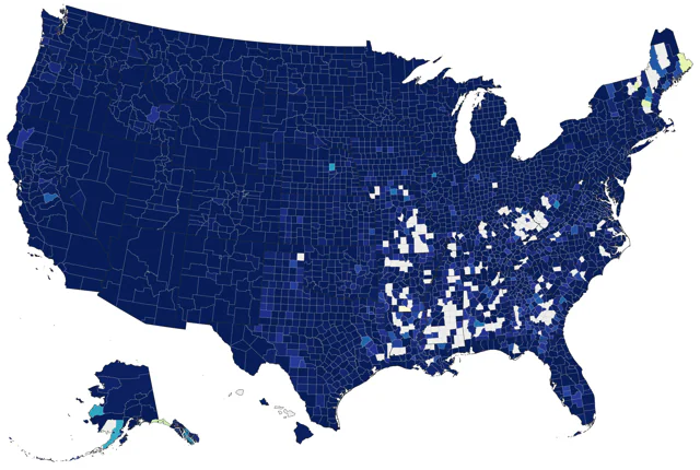 Redhead county map