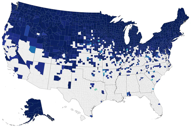 Redpoll county map
