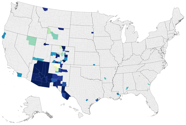 Rivoli's Hummingbird county map