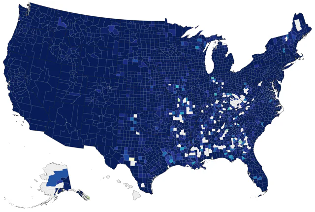 Ruddy Duck county map