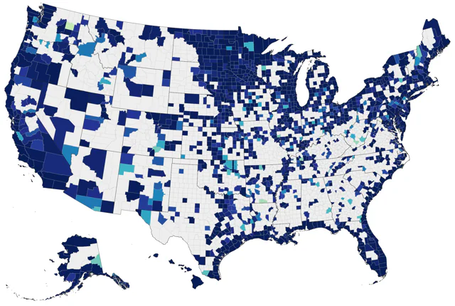 Ruddy Turnstone county map