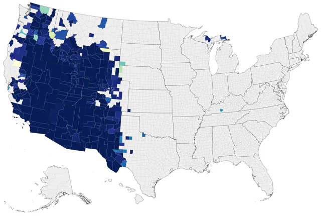 Sagebrush Sparrow county map