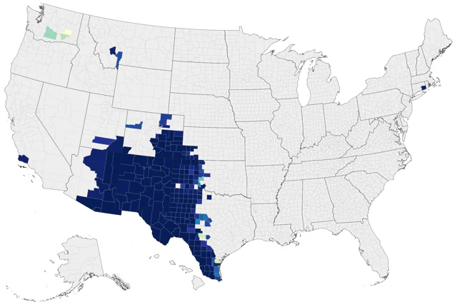 Scaled Quail county map