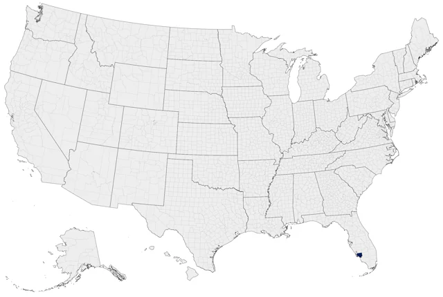 Scaly-naped Pigeon county map