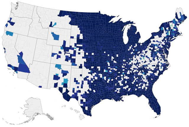 Sedge Wren county map