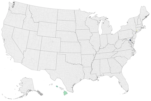 Senegal Parrot county map