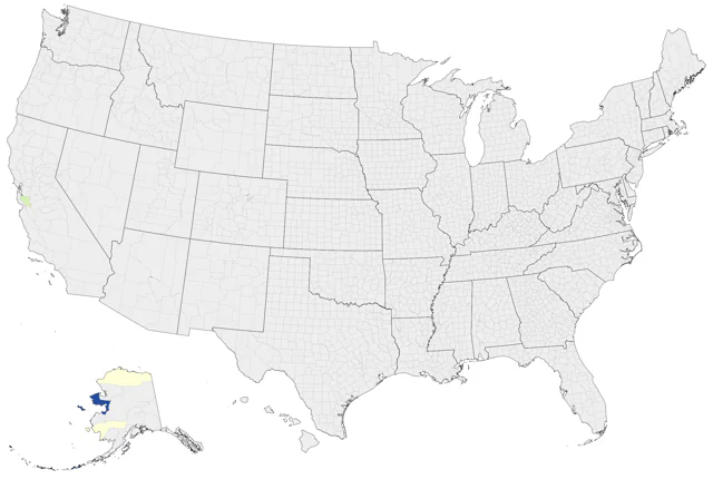Siberian Rubythroat county map