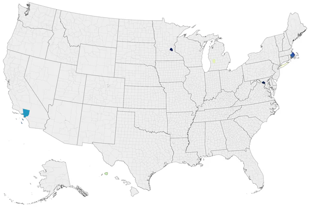 Silver Pheasant county map