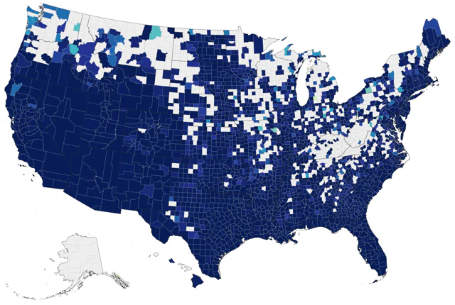 Snowy Egret county map
