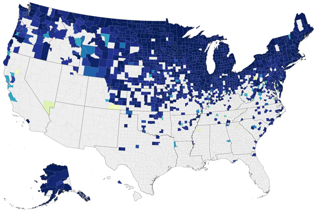 Snowy Owl county map