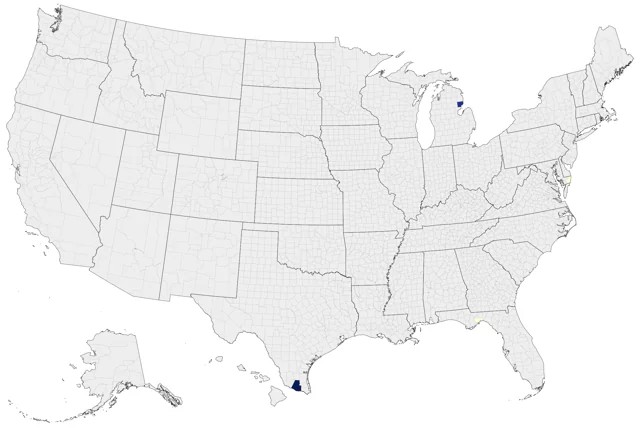 Southern Lapwing county map