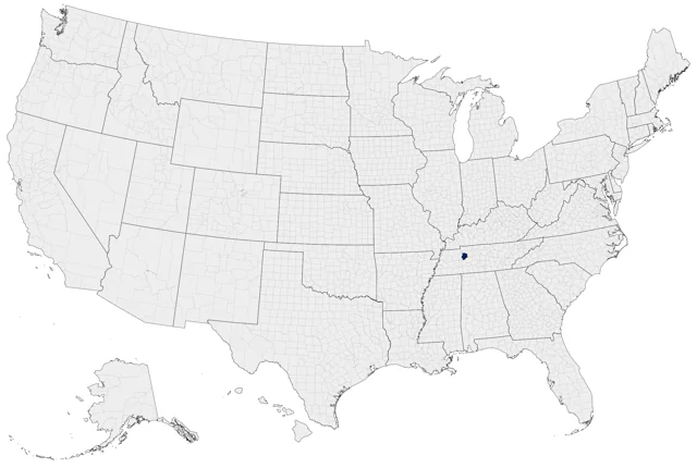 Southern Pochard county map