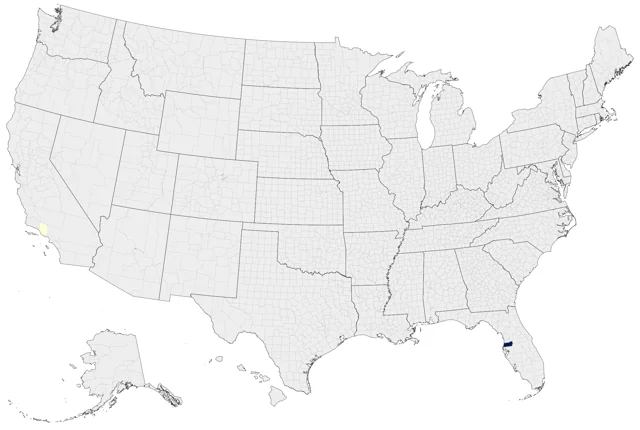 Speckled Pigeon county map