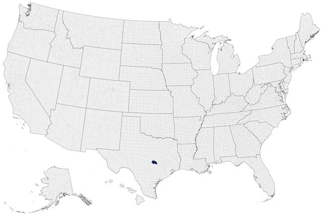 Striped Sparrow county map