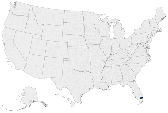 Superb Starling county map