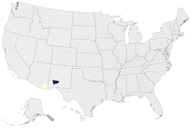Thick-billed Parrot county map