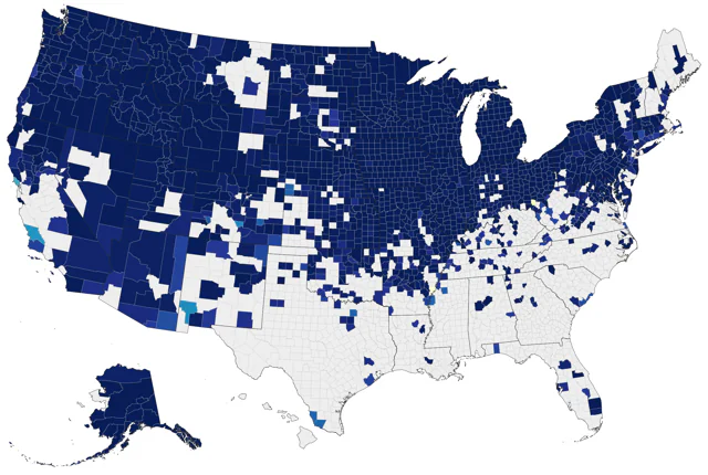 Trumpeter Swan county map