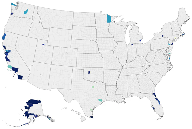 Vega Gull county map