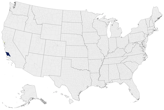 Waved Albatross county map