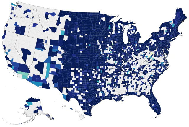 White-rumped Sandpiper county map