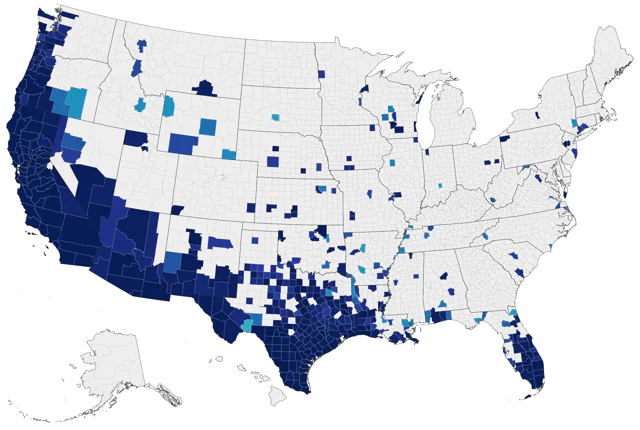 White-tailed Kite county map