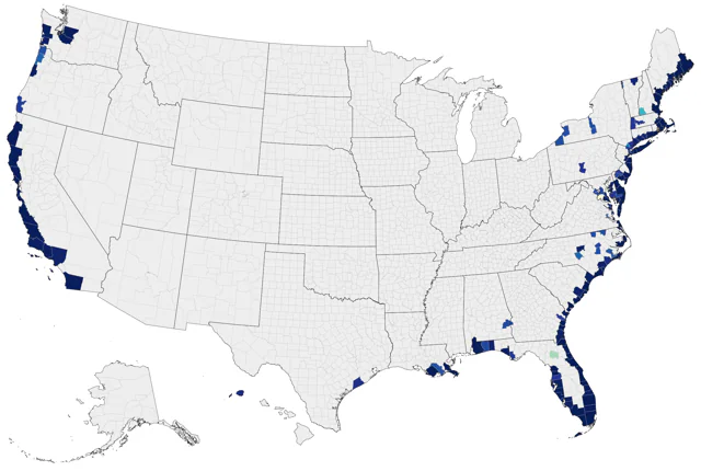 Wilson's Storm-Petrel county map
