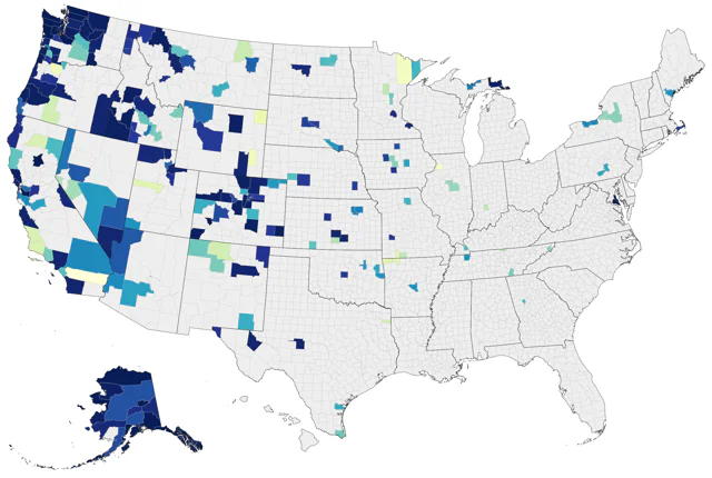Yellow-billed Loon county map