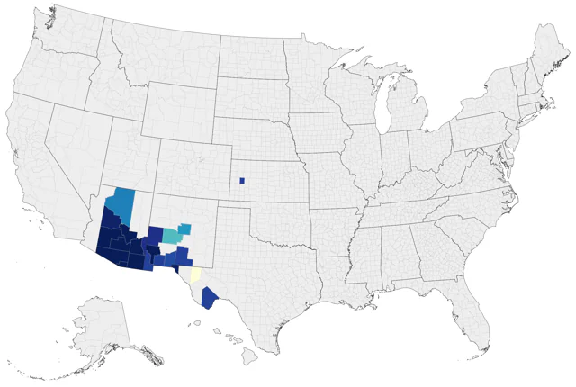 Yellow-eyed Junco county map