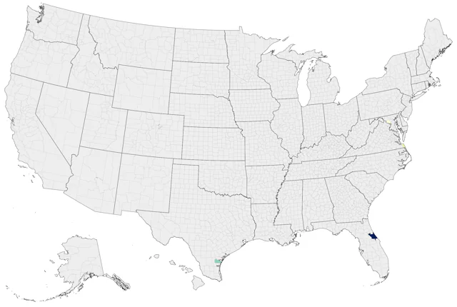 Yellow-legged Gull county map