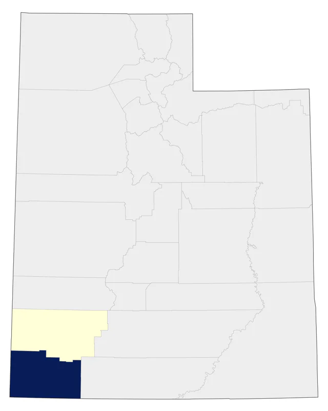 Abert's Towhee county map