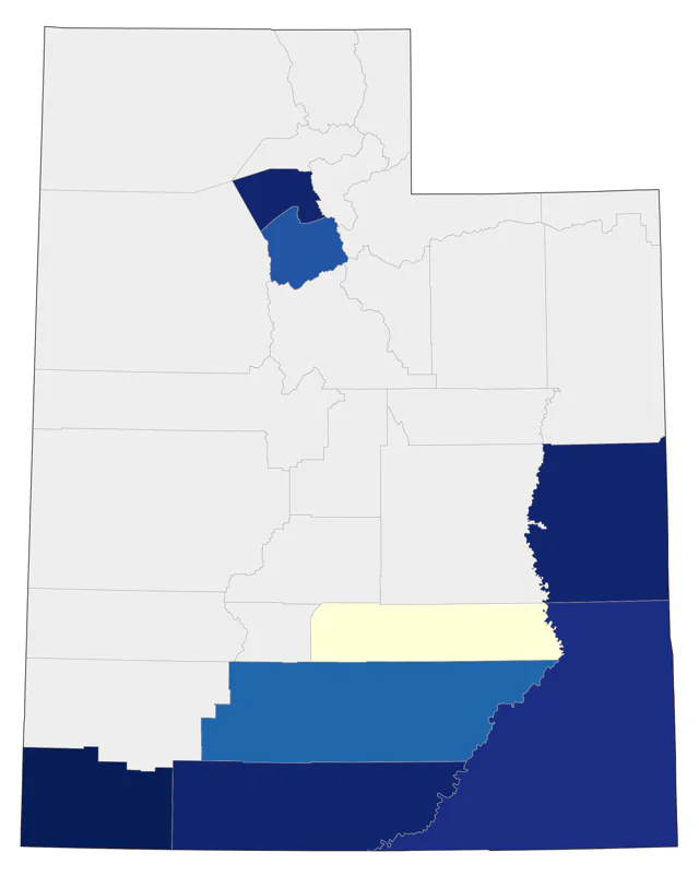 Acorn Woodpecker county map