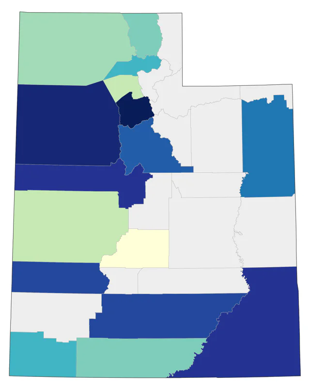African Collared-Dove county map