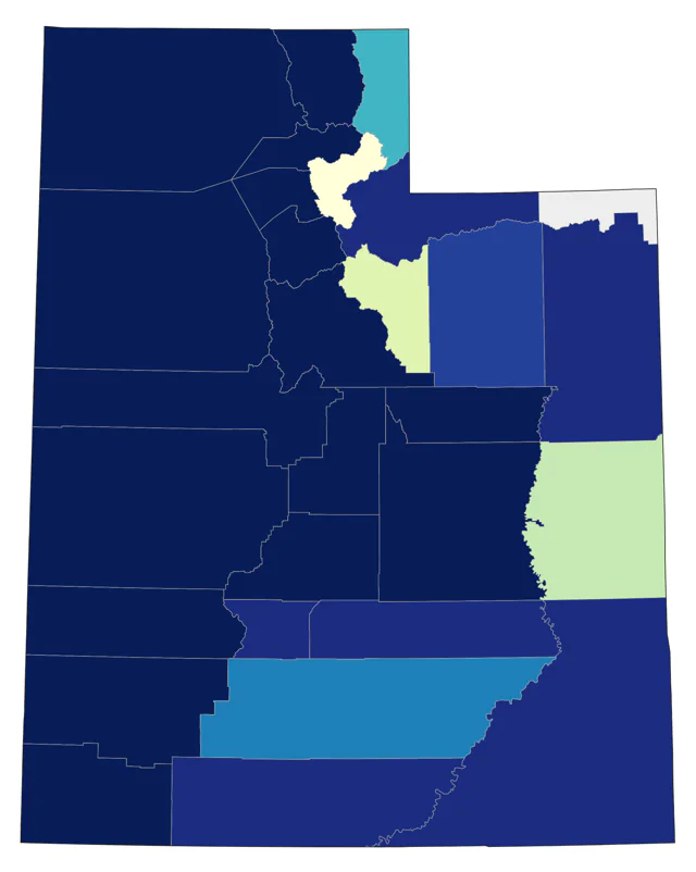 American Barn Owl county map