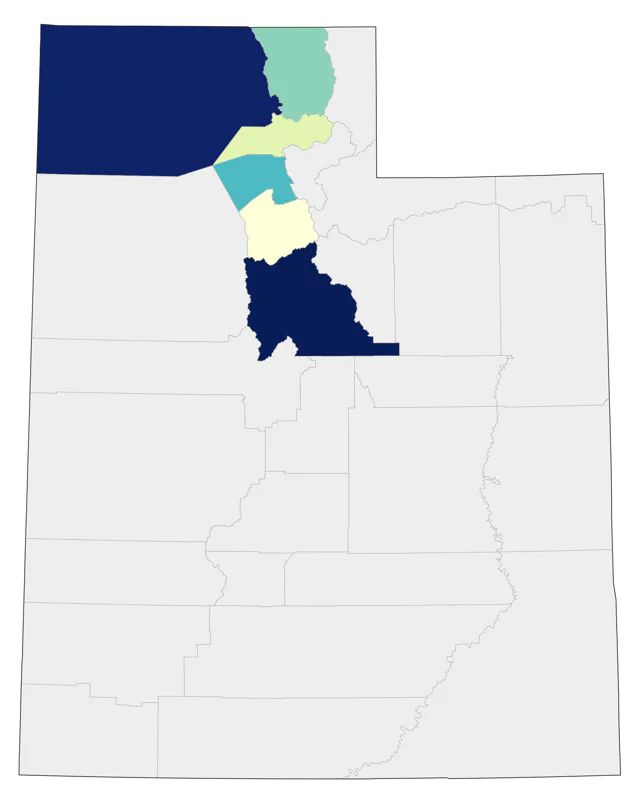 American Black Duck county map