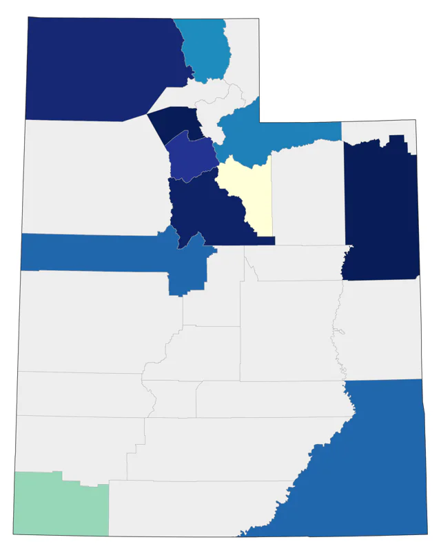 American Golden-Plover county map