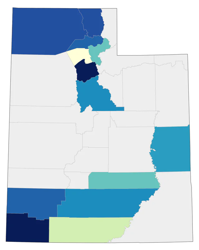 Anna's Hummingbird county map