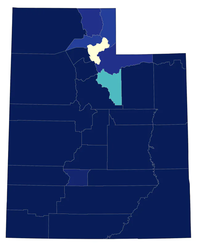 Ash-throated Flycatcher county map