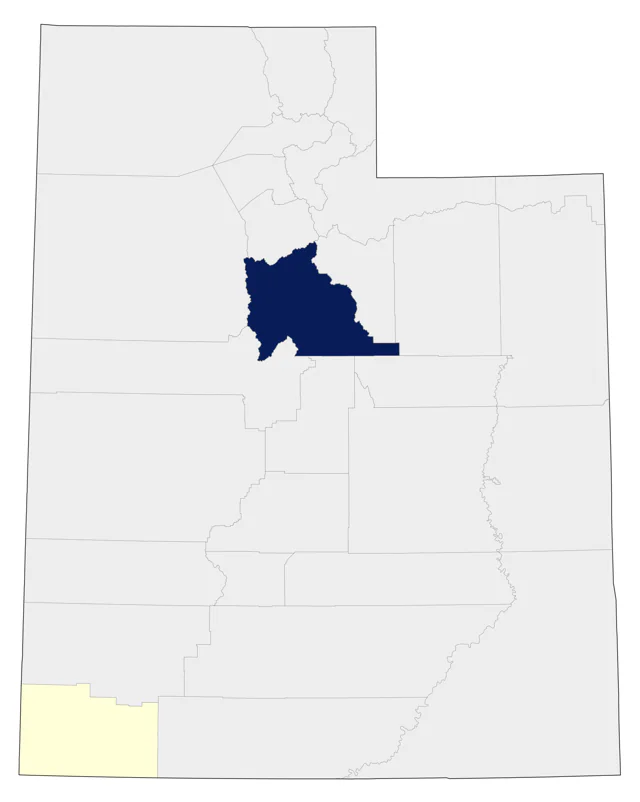 Baird's Sparrow county map