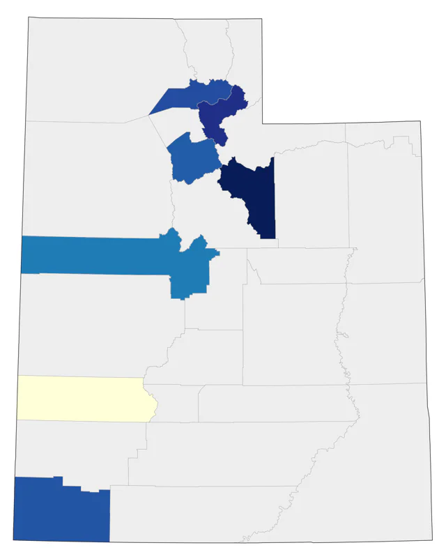 Baltimore Oriole county map