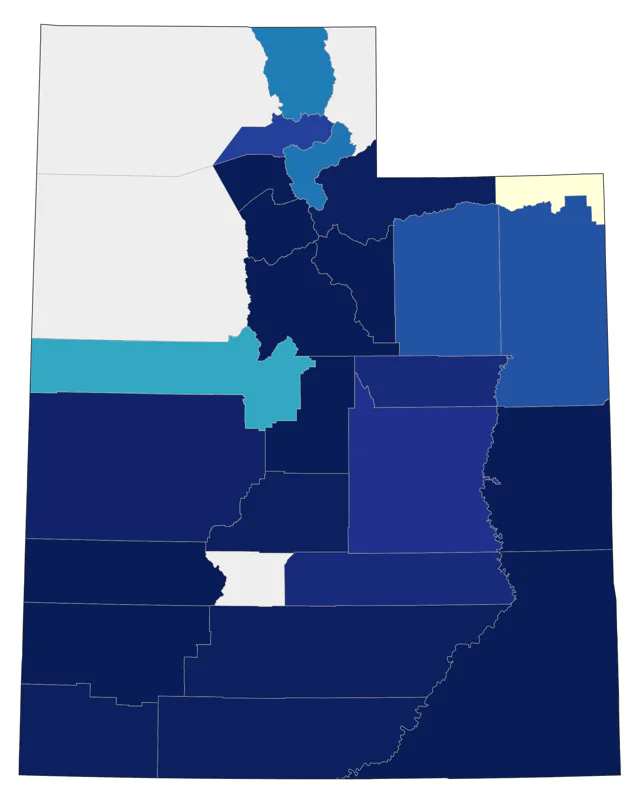 Band-tailed Pigeon county map
