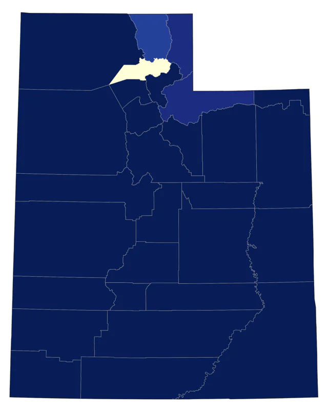 Bewick's Wren county map