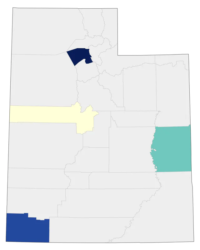 Black-legged Kittiwake county map