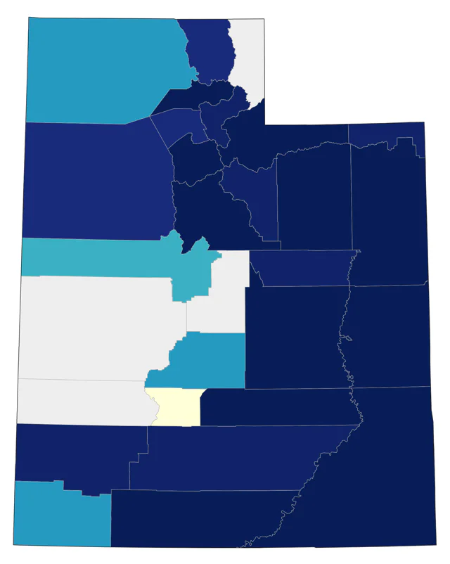 Black Rosy-Finch county map