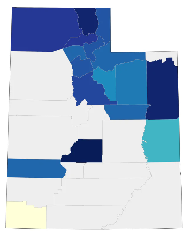 Blue Jay county map