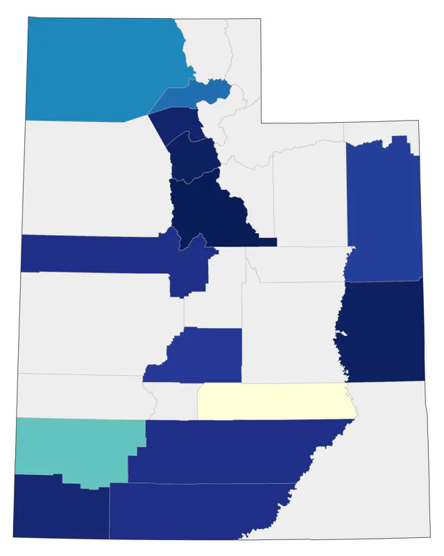 Brown Thrasher county map