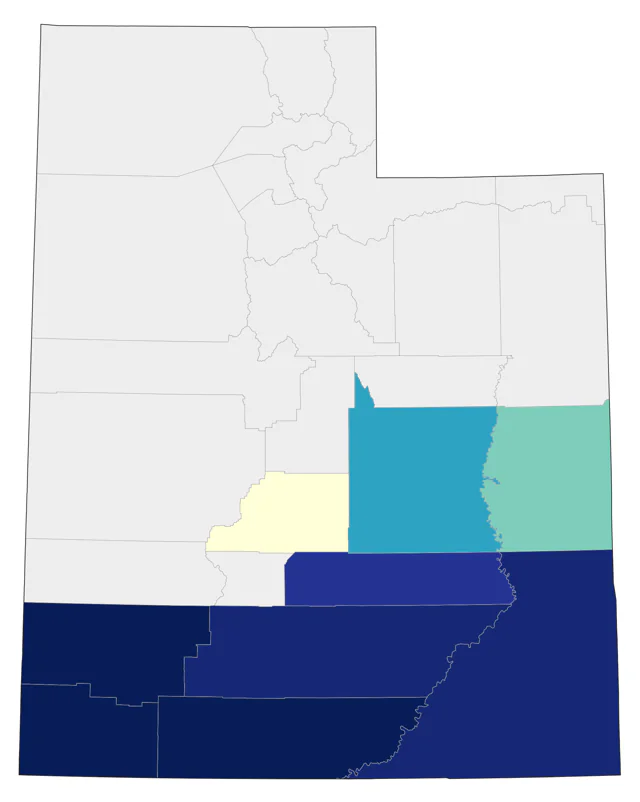 California Condor county map
