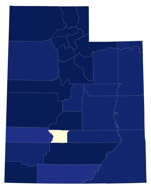 Calliope Hummingbird county map