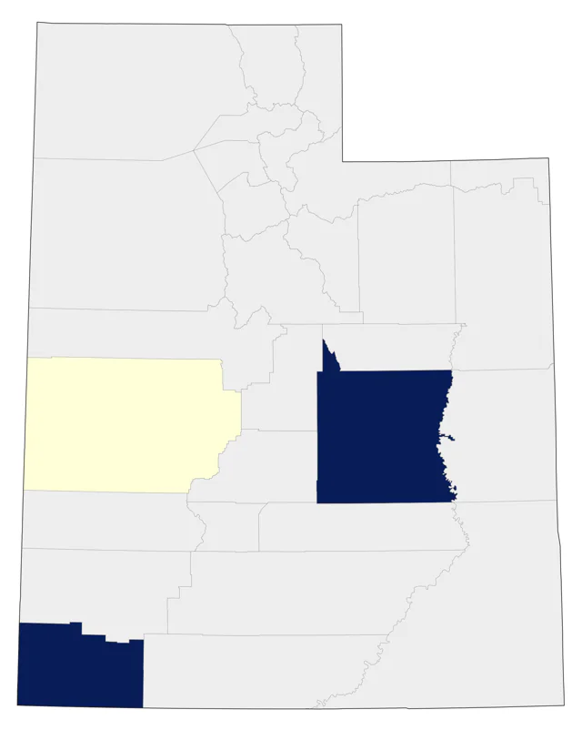 Cassin's Sparrow county map